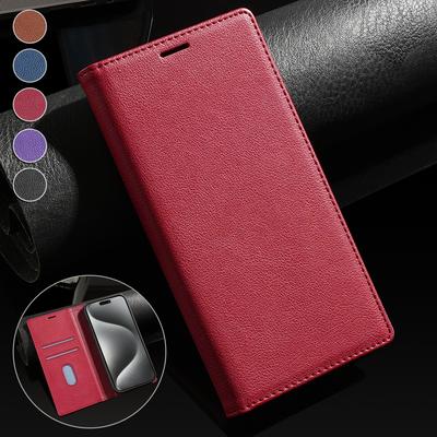 Ultra tenké magnetické flip kožené pouzdro Pro iPhone 17 Air 16 15 14 13 12 11 Pro Max 16E Plus Peněženka Kryt na karty Pro iPhone XS Max XR