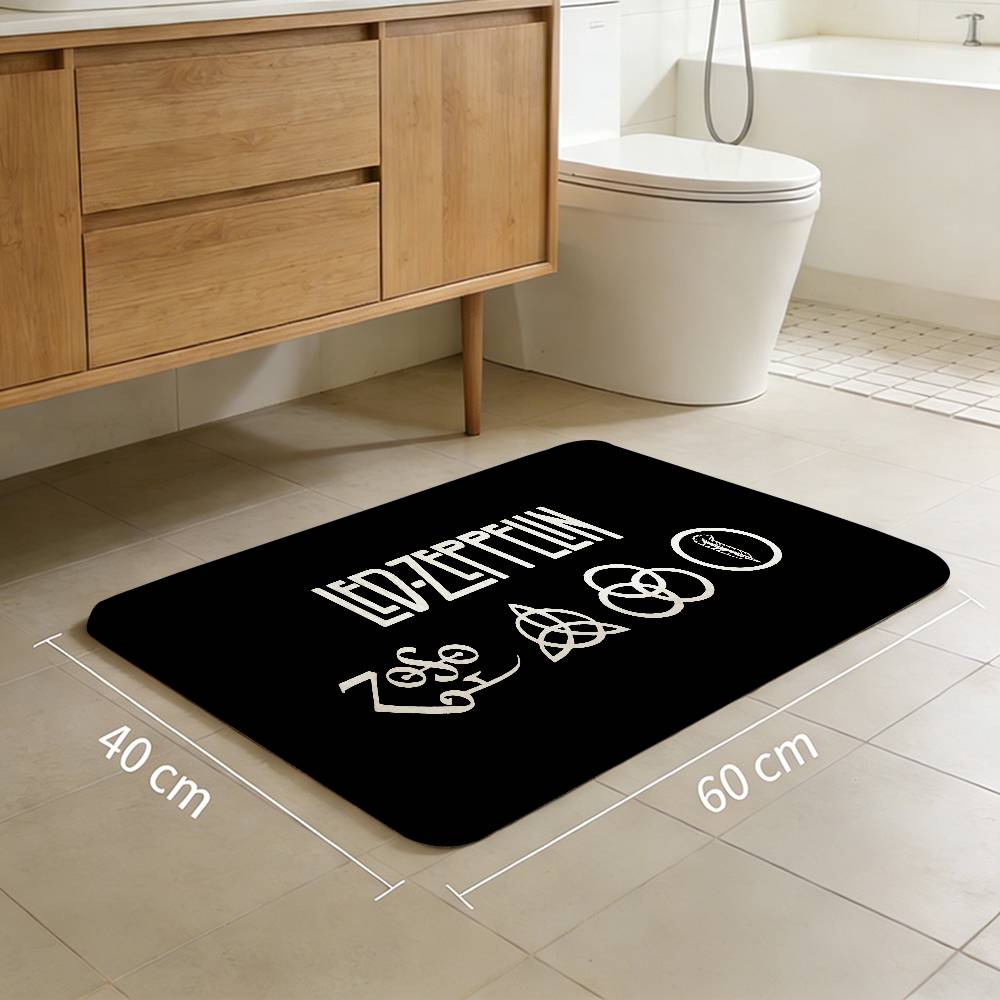 

Classic Band L-Led Z-Zeppelin Entrance Door Mat Nordic Style Bedroom Living Room Doormat Balcony Anti-Slip Modern Home Decor 40x60cm
