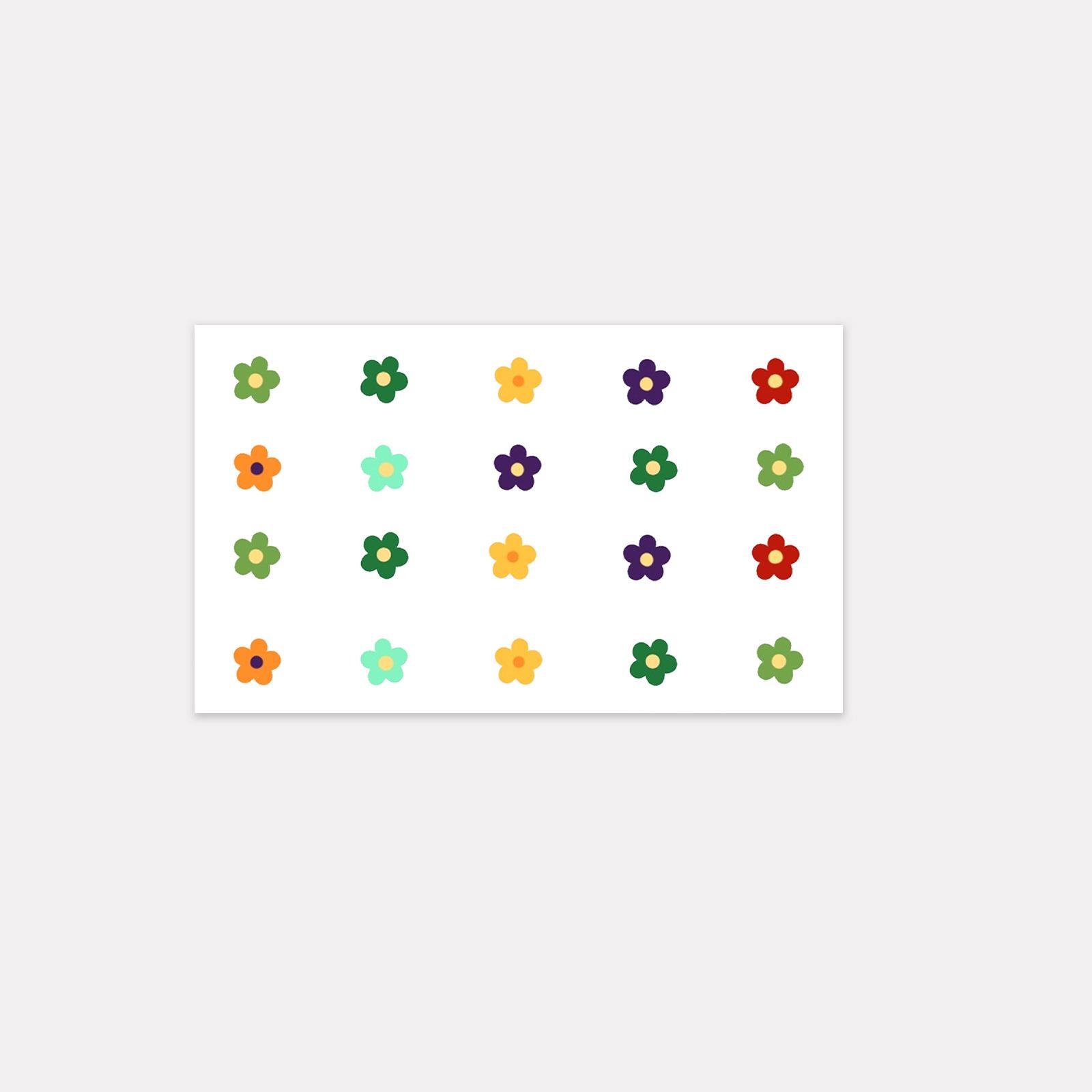 

Childlike Five-Petaled Flower Tattoo Sticker, Multi-Color Mix And Match, Waterproof And Cute Sticker For Girls 9*15