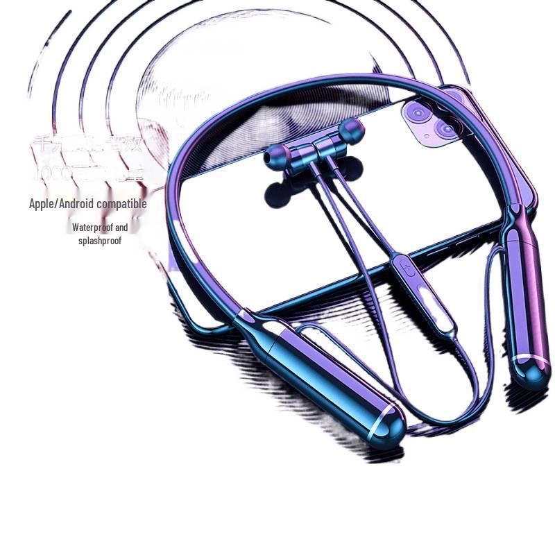 200-Hour Battery Bluetooth Neckband Gaming Earphones with Noise Cancellation
