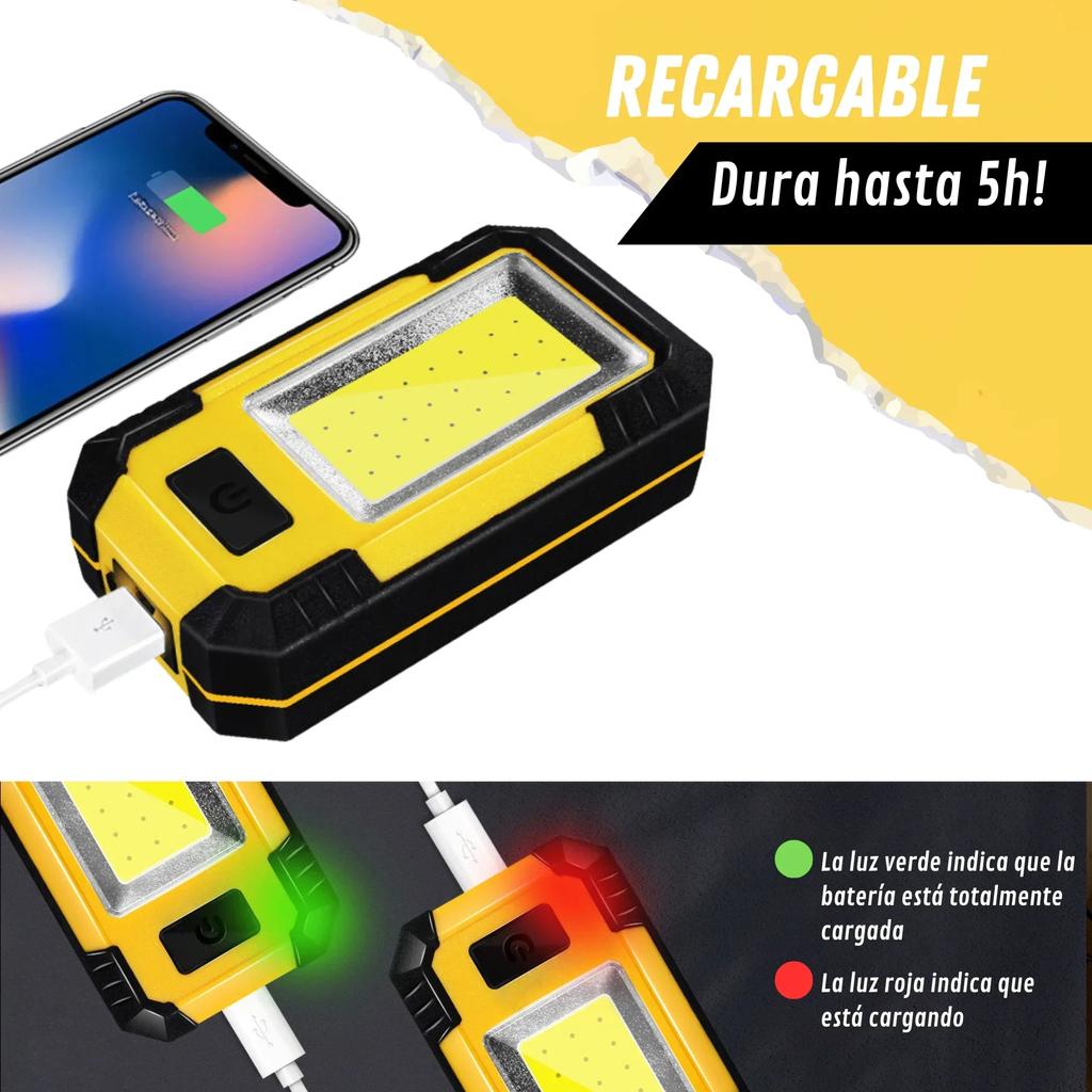 4000mah Light Work 30w Rechargeable Super Bright Cob Flashlight With Magnetic Portable Outdoor Power Bank Camping Emergency Lamp