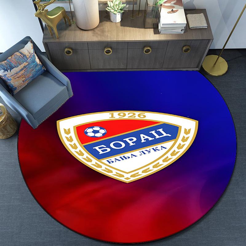 Bojcin Badge Celebration Round Rug for Livingroom,Bedroom, Palyroom, Chair Rug, Area rug, Circle Carpet, Fan Christmas gift