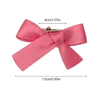 Lot de 8 Pinces à Cheveux Barrette Cheveux Ruban Nœud Petit Style Épingles à Cheveux pour Femmes