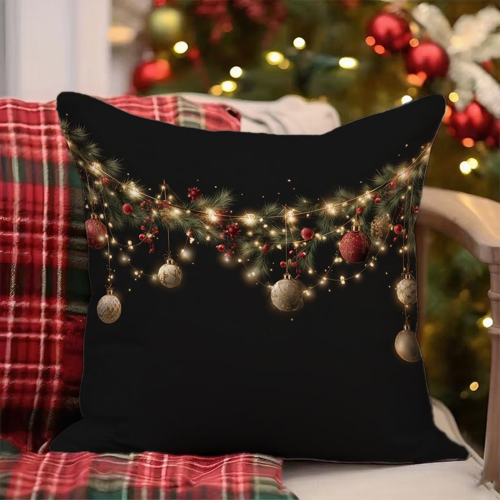 Festive Snowflake & Tree Pillowcasesuitable For Sofa Car Bedroom Decorative Cushion Cover Pillow Cover