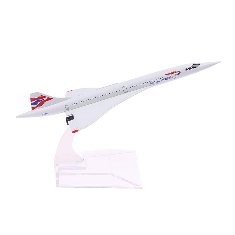 16Cm British Concorde Model Replica Metal Aircraft Model Scale Aviation Collectible Diecast Miniature Ornament Souvenir Toys