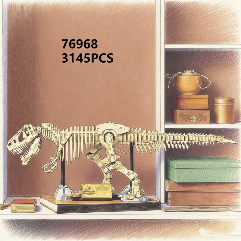 76968 Park T-Rex Fossils Christmas Birthday Gift Model 3145Pcs Assembling Brick Children Educational Toy