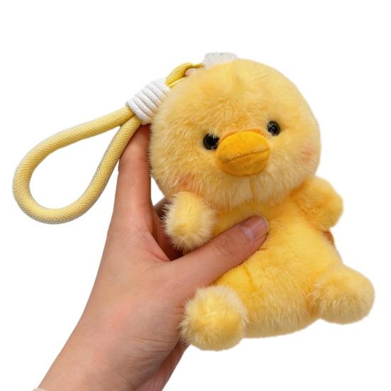 Bag Pendant Cartoon Animal Doll Plush Charm Keychain with Lanyard Soft Fluffy Texture Stress Relief Table Companion