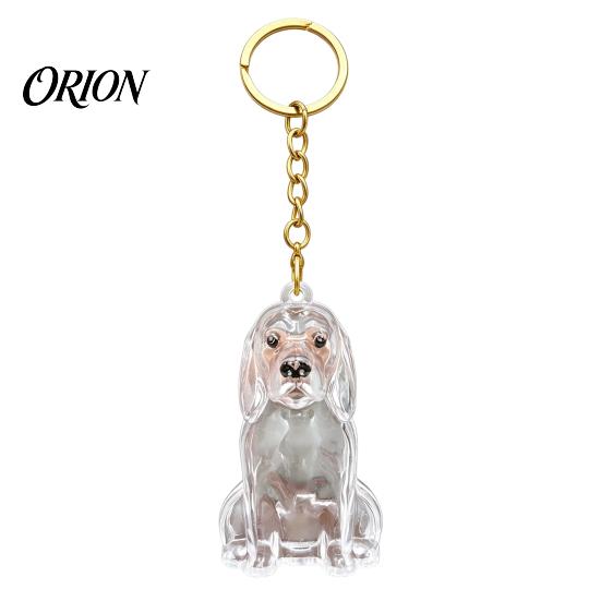 Pet Loss Sympathy Gift Hair Memorial Keychain, Dog Keepsake Holder, Transparent Jewelry Bottle Pendant, Portable Commemorative Charm for Keys