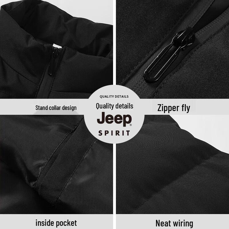 JEEP SPIRIT Men's Winter Warm Stand Collar Padded Vest