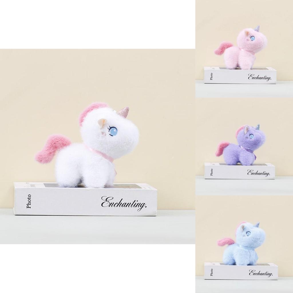 Adorable Unicorn Plush Keychain Cartoon Pony Stuffed Toy Accessory For Kids
