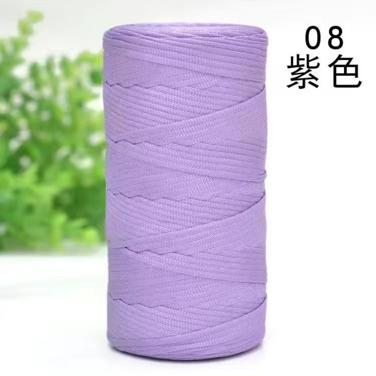 Flat Belt Wool, Light Body Ice Silk Mercerized Cotton Linen, Hand-Woven Crocheted Diy Hook Bag, Hat Seat Cushion, Hollow Thread