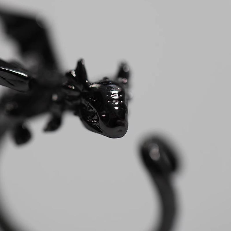 Little Dragon Ring Gothic Lolita Style Dark High Beauty Couple Ring