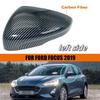 Carbon Fiber Rear Mirror Housing Cover Cap For Ford Focus  Car Accessories Door Mirror Shell Black
