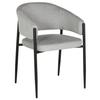 PANKO Swivel Chair Upholstered In Gray Fabric