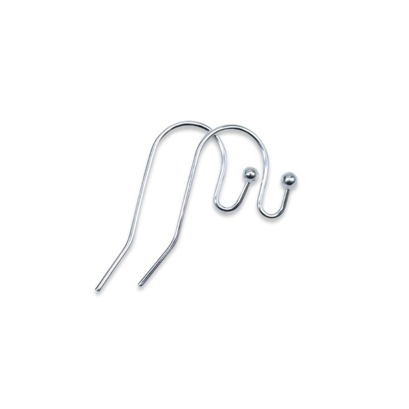100 Pcs Ear Line Fish Hook Sterling Silver Earring Hooks Jewelry Earrings Hypoallergenic Earring Hook Gold Silver 1 серебряный