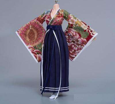 Scale Figure Compatible with TBLeague and WORLDBOX Isoprime Body CDTOYS CD058 Beautiful Female Fashion Japanese Clothes and Socks Set and Head Not