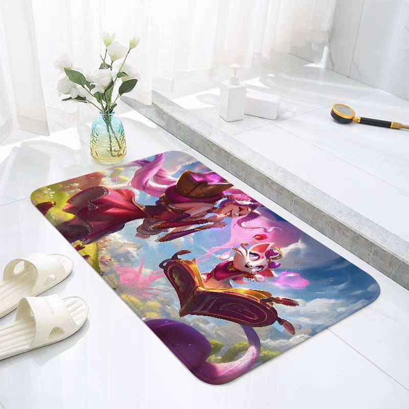 L-LoL-J-Jinx-Runaway Loli Floor Mat For Living Room Cushions Modern Soft Fluffy Home Rug For Children's Bedroom Play Carpet