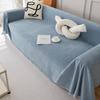 Solid Chenille Sofa Throw Cover Modern Minimalist Slipcover 3-Seater Cushion Protector