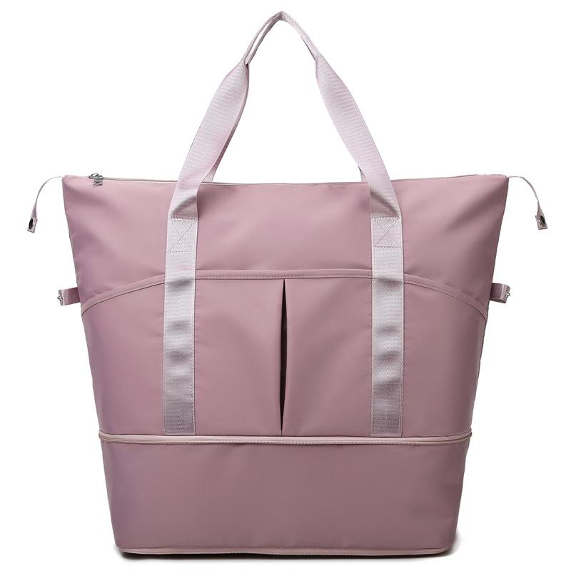 Expandable short-distance travel bag, women's large-capacity wet and dry separation sports yoga fitness bag, maternity storage bag