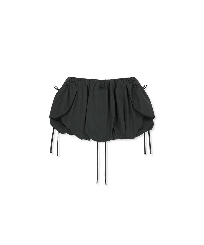 Mattengkim Strap Detail Ballon Skirt In Charcoal