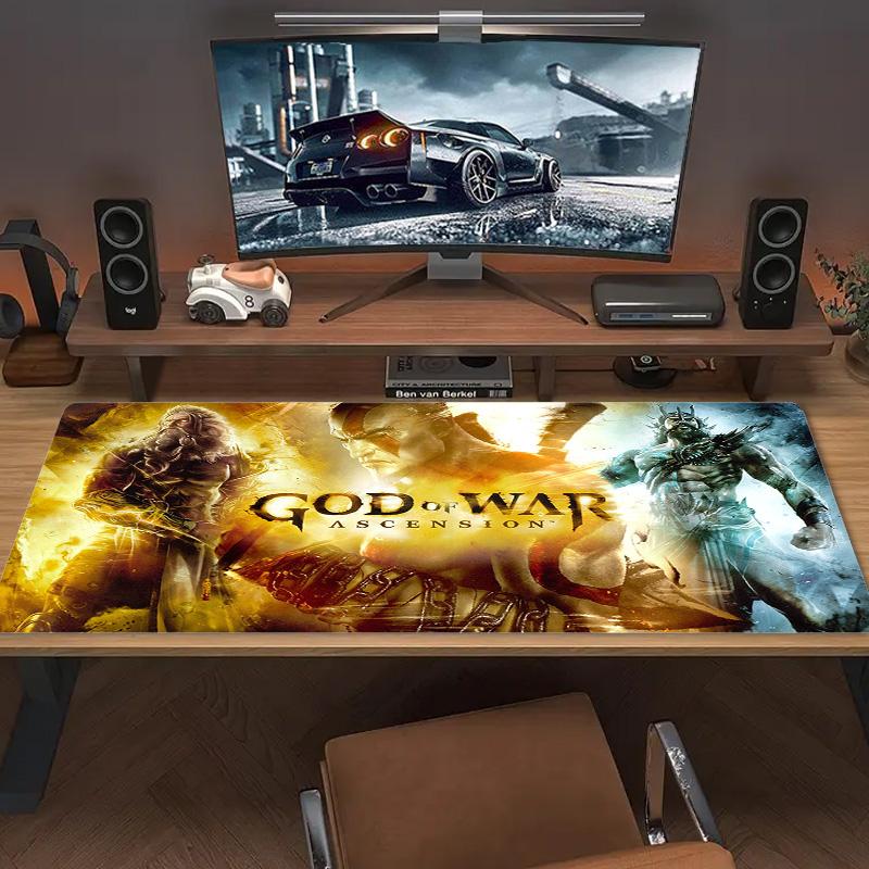 God of War Color Mouse Pad Large Gaming Table Cushion Non-slip Laptop Tablet Big Mousepad XXL Mat Mini PC Playmat With Lock edge