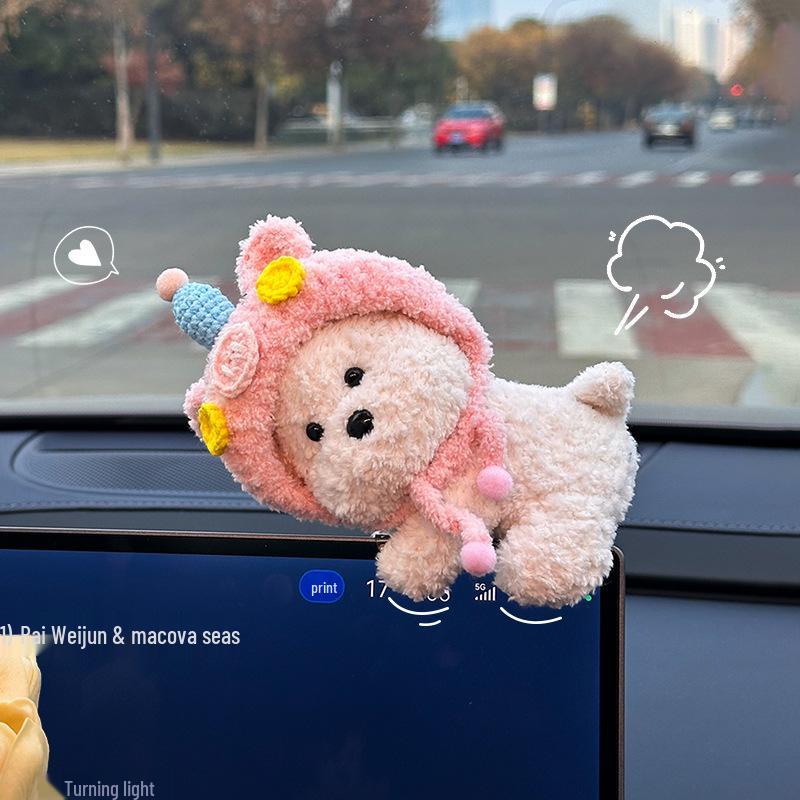 Cute Stress Relief Car & Monitor Ornaments - Console Screen & Figurine Decor
