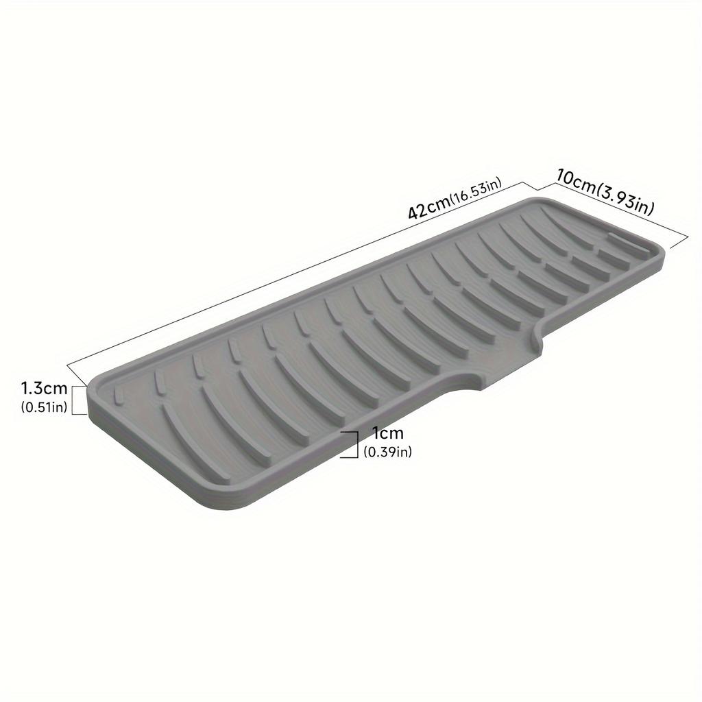 1pc Sink silicone strip drainage pad, anti slip slope guide pad, kitchen opening drainage pad