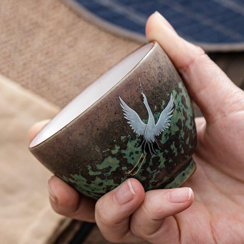 Japanese ceramic furnace to change the cup of clay kung fu tea utensils master cup creative tap cup tea cup tea cup tea cup tea cup