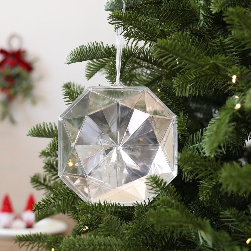 Shining Gemstone Christmas Pendants Transparent Christmas Tree Ornaments Holiday Party Supplies