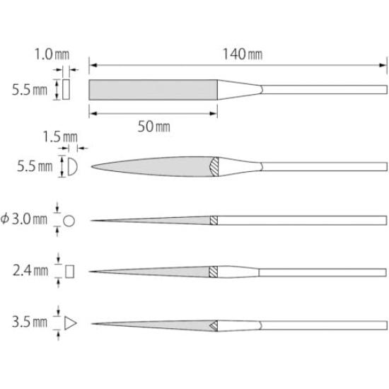 EBI Precyzyjny Zestaw Pilników Diamentowych 10 szt. S10SET