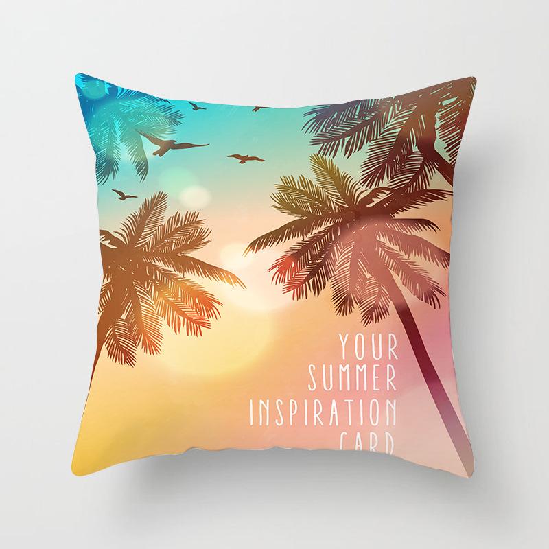 Summer Beach Shell Marine Pattern Pillowcase Home Sofa Pillowcase Cushion Cover