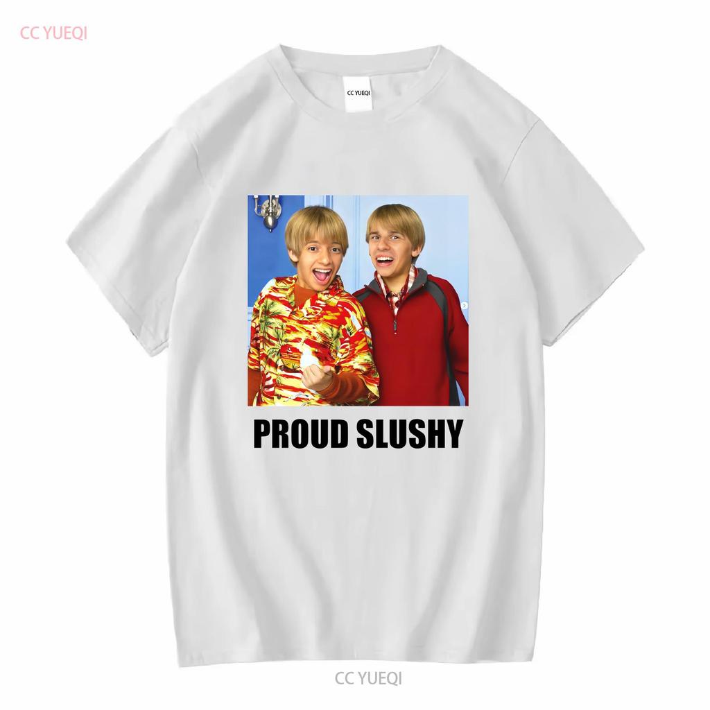 Proud Slushy Noobz Heavy Cotton T Shirt long or short sleeves vintage Washed Top For Everyday Wear streetwear homme Slightly