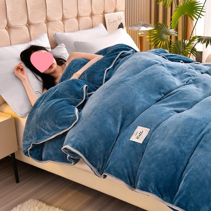 2026 Однотонное Утолщенное Молочное Велюровое Фланелевое Пододеяльник 150x200cm duvet cover