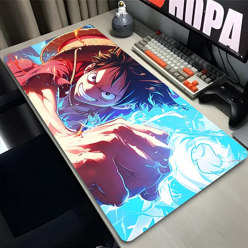 Big Mousepad Gamer Extended Mouse Pad One Piece Luffy With Anime Gaming Accessories Lock Edge Rubber Desk Mat Popular Mousepad