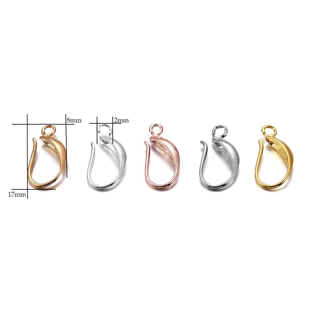 12pcs/lot 17*8mm Copper French Earring Hooks Charms Earrings Hook Clasps DIY For Jewelry Making Findings Accessories Supplies
