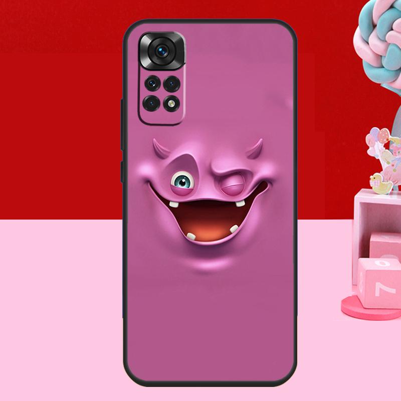 3D Funny Face Cute Case For Xiaomi Redmi Note 14 13 12 11 10 15 Pro Plus Redmi 15 C 13C 10C 12C 14C Soft Cover