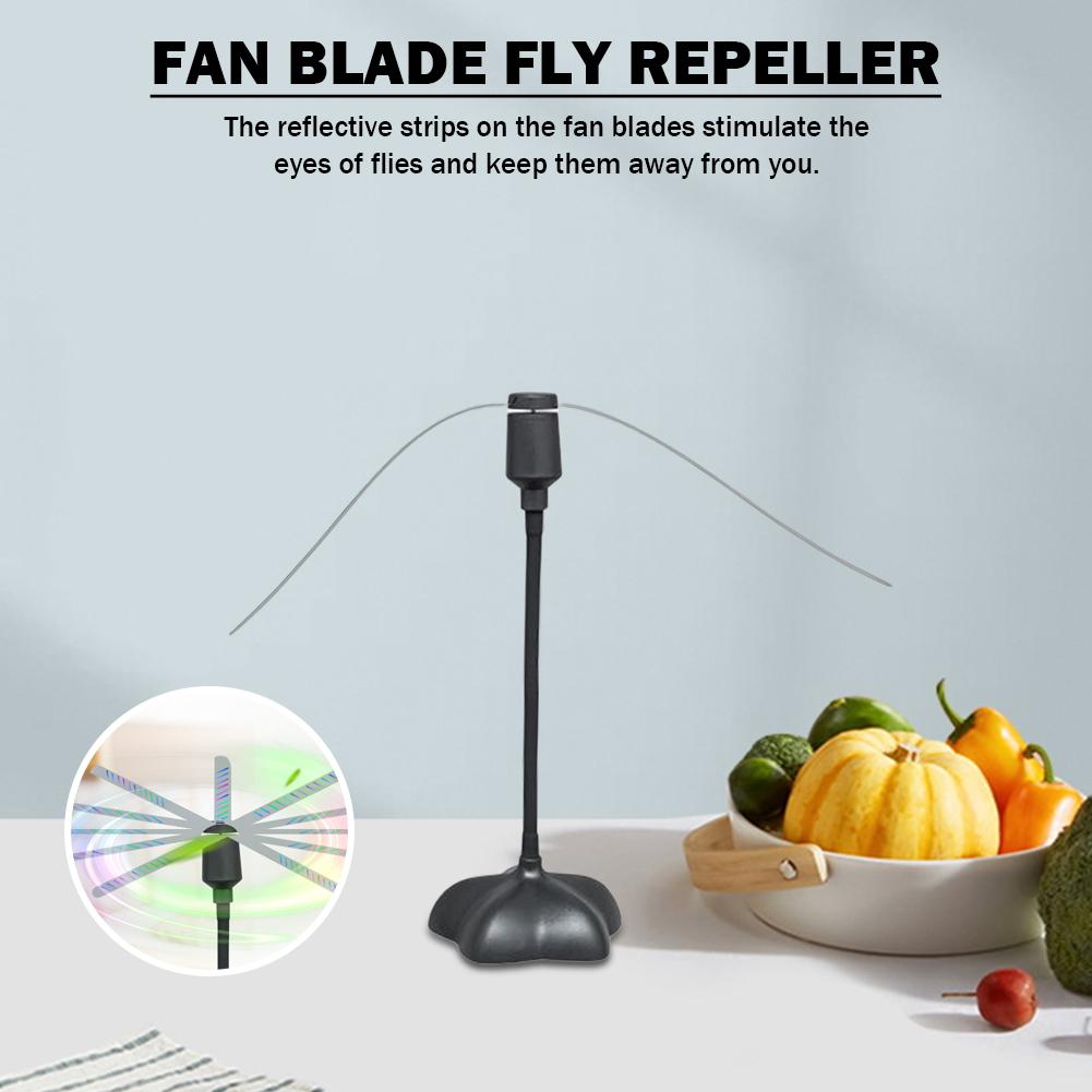 Automatic Pest Control Fan Portable Pest Control Table Fan Blade Keep Flies Away Battery Powered Bugs Repellent Food Protector