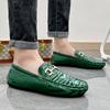 Fashion Hot Sale Loafers Crocodile Pattern Mens Slip on Club Shoes Male Comfortable Casual Shoe 2024 Fashion All-match Gentleman Shoes