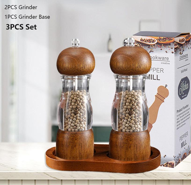 1~5pcs Salt Pepper Grinder Set Adjustable Ceramic Grinding Spice Mill Manual Salt and Pepper Shakers Grinder for Kitchen BBQ Use
