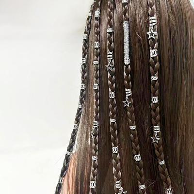 Pieces European and American TEUMSHEIN Popular DIY Wig Dreadlocks Accessories Silver Hollow Braids Hair Buckle