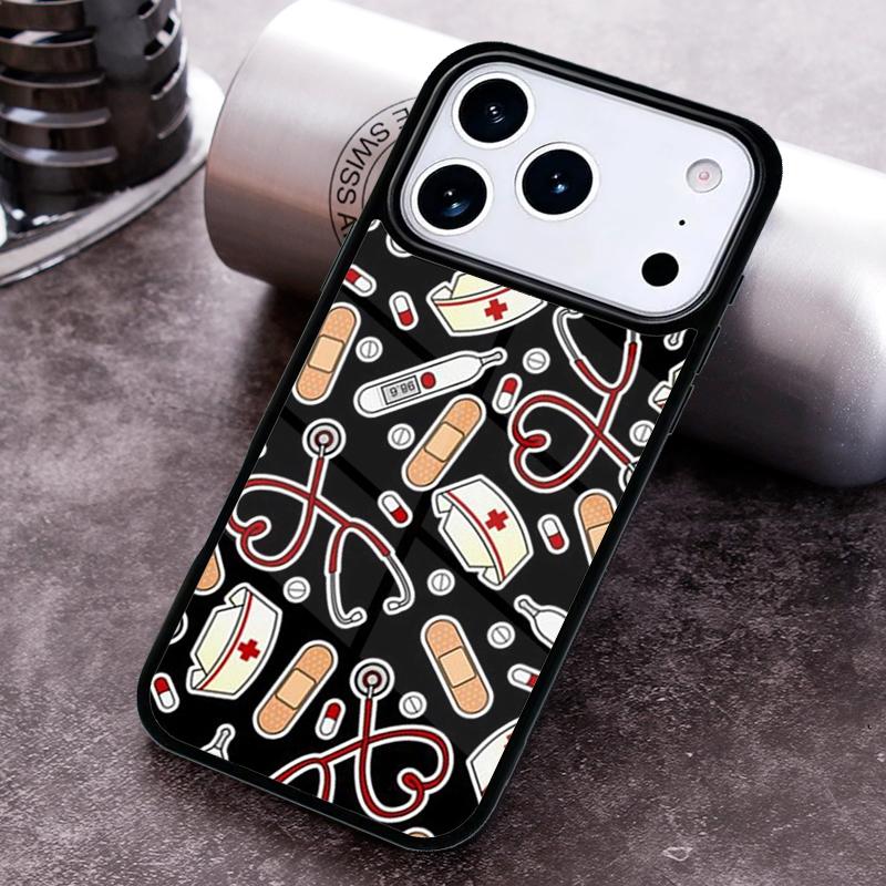 

Медицинский Телефонный Чехол для Медсестер iPhone 17 16 15 Pro Max Air 14 13 12 11 Plus Ударопрочный Чехол Capa iPhone 16 Pro Max