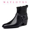 Men's Boots Designer Chelsea Boots Luxury High Quality Men Cowboy Boots Black Brown Zip Wedding Office Dress Shoes