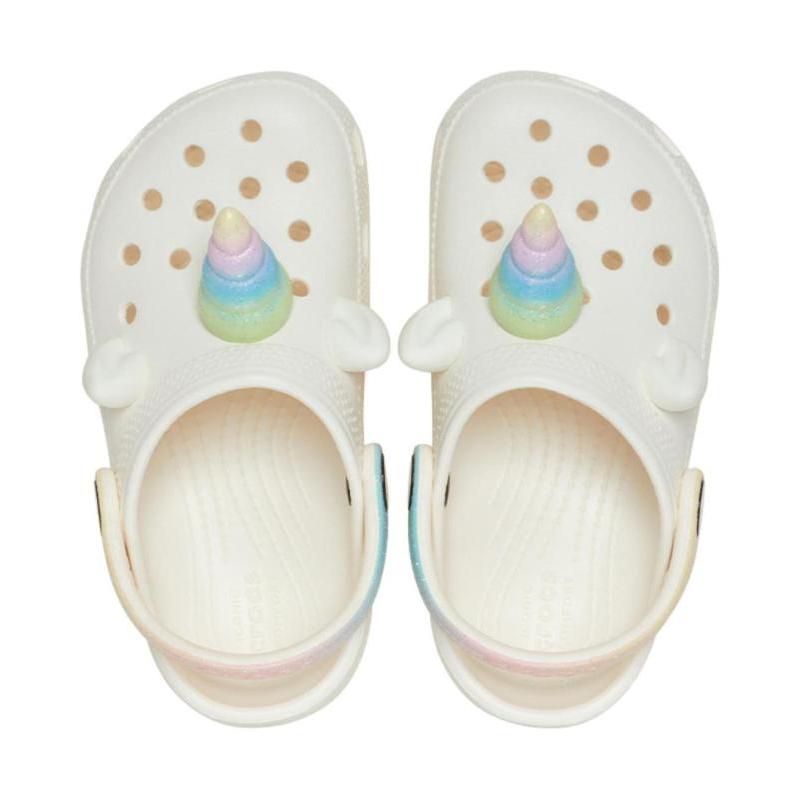 Crocs Casual and Comfortable Non-slip and Kick-resistant Children's Slippers Chalk Children's Model