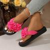 Fashion Women Slippers Flower Decoration Casual Flat Slippers New Summer Sandals Outdoor Beach Shoes Women Flip-flops Home Slides Women