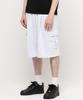 CHAMBROS Cargo Pocket One-Pleat Bermuda Sweat Shorts [White Melange]