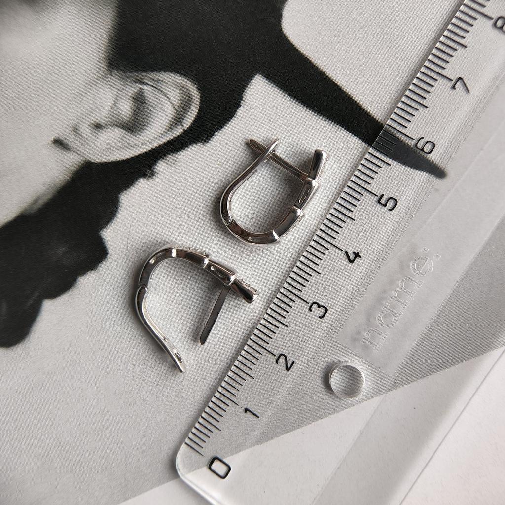 Серебряные серьги с фианитами 0.2ct (2197881)