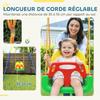 Children's Swing Set, 3-in-1, Foldable, Adjustable Seat, Multicolor