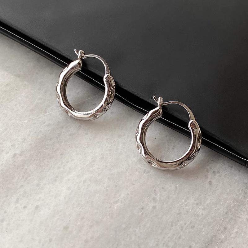 Geometric Lava Texture Irregular Stud Earrings for Women - Versatile and Stylish