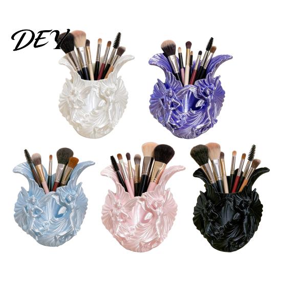 Stationery Organizer for Desk Makeup Brush Holder, with Thickened Stable Base, Fairies Decor Silk Cute Pen Holder Texture Storage Box, Dressing Table