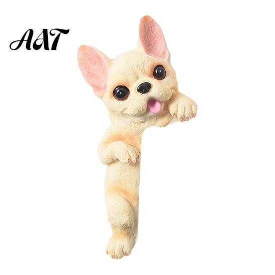Creative Light Switch Ornament 3D French Bulldog Resin Cover, Cute Cartoon Dog Wall Socket Frenchie Room Decor Decor, Self-Adhesive Animal